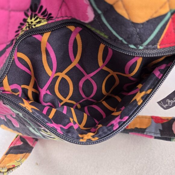Vera Bradley On The Go Crossbody Jazzy Blooms 2013 Shoulder Bag Hipster Cotton - Picture 7 of 9